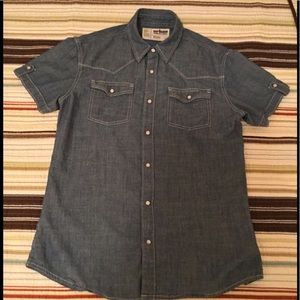 🔥Men’s Chambray Pearl Snap Western Shirt🔥
